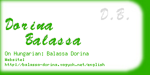dorina balassa business card